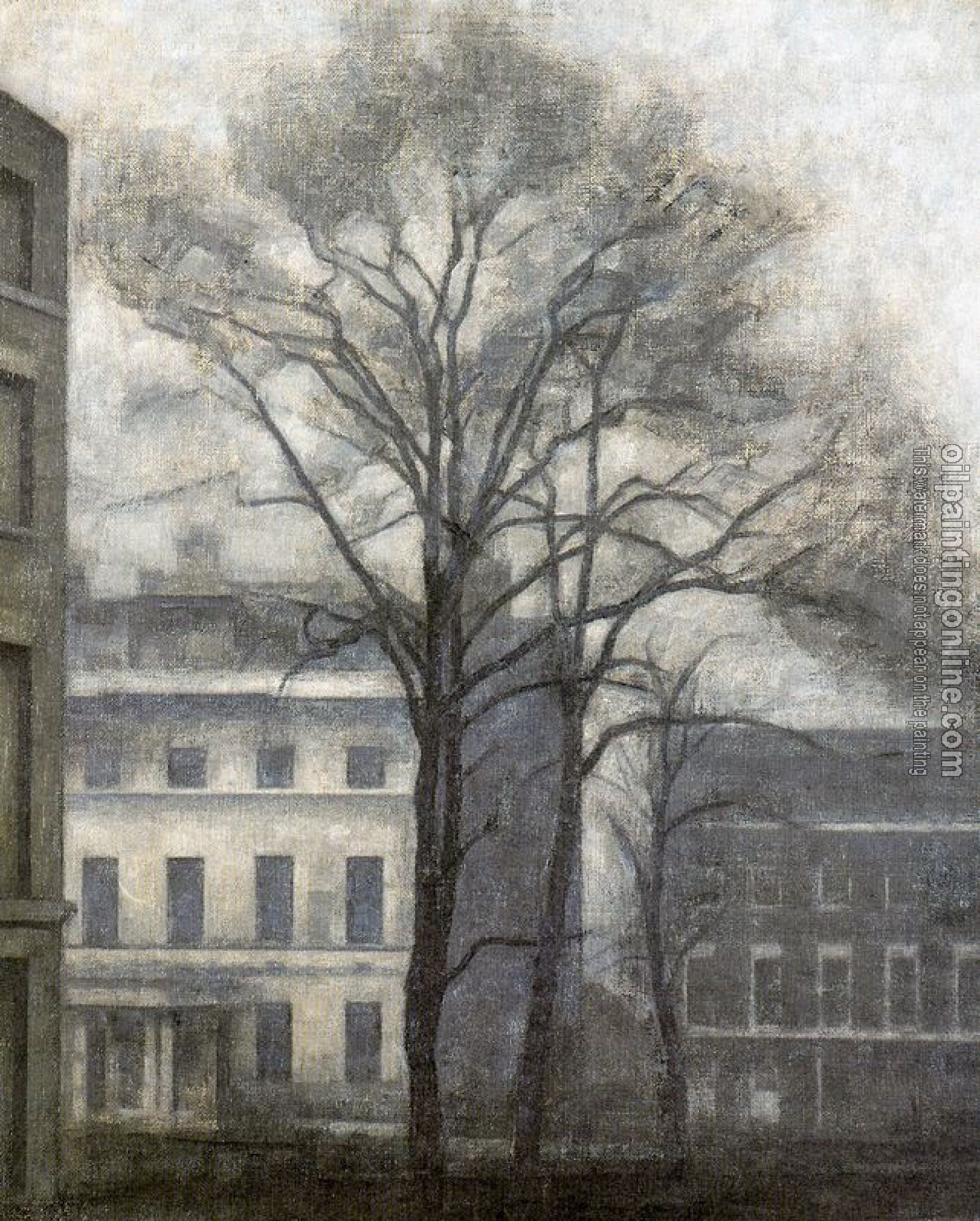 Vilhelm Hammershoi - The Jewish School in the Guilford Street, London